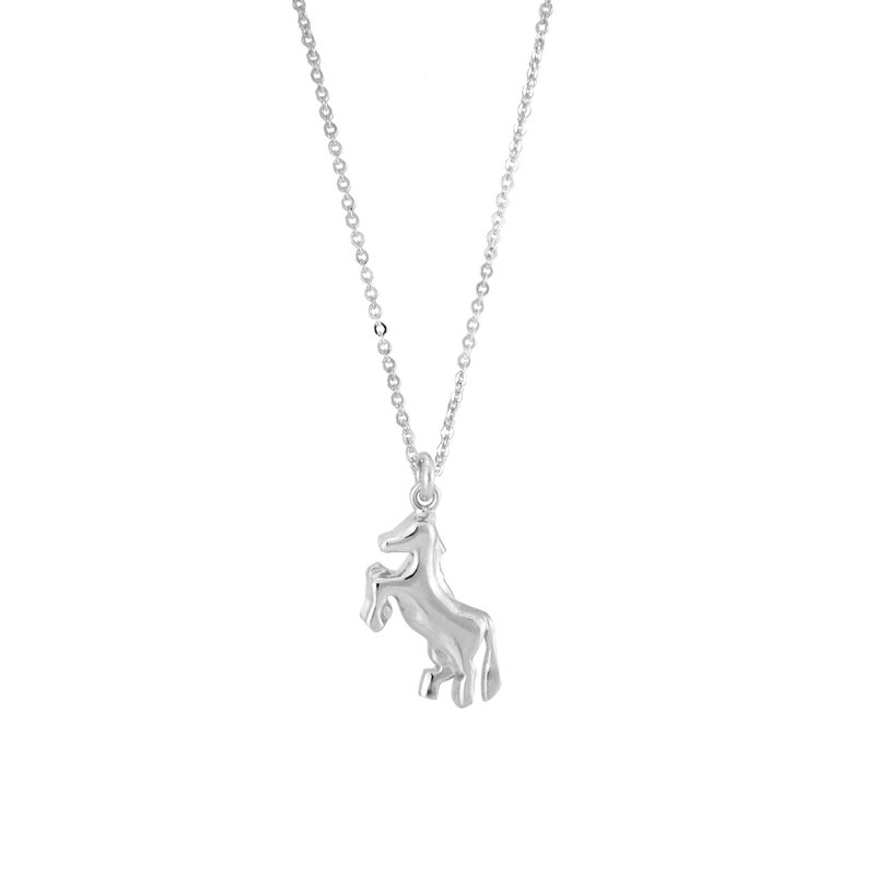 Horse Silver Necklace 12生肖系列 马动物造型纯银项链 送礼推荐 - 项链 - 纯银 银色
