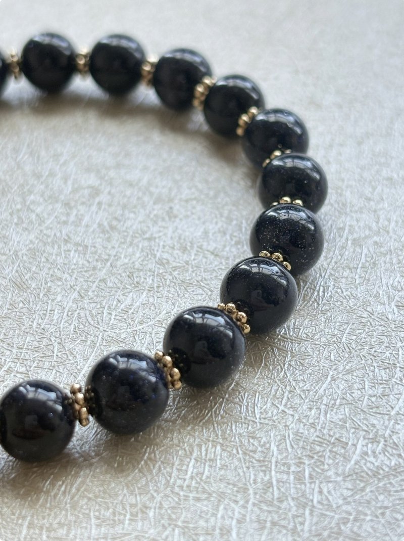 蓝砂石手链星空石珠串包邮手串 - 手链/手环 - 其他材质 