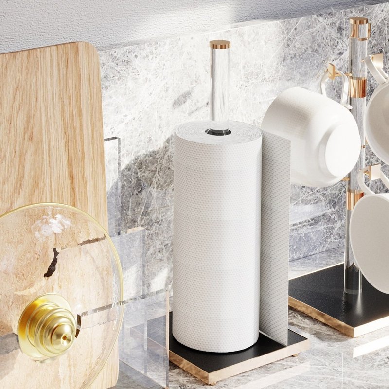 bencross本心本来-纸巾/保鲜膜架 - 收纳用品 - 其他金属 金色