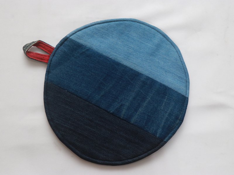 圆形三色隔热手套/可当锅垫 - 餐垫/桌巾 - 棉．麻 