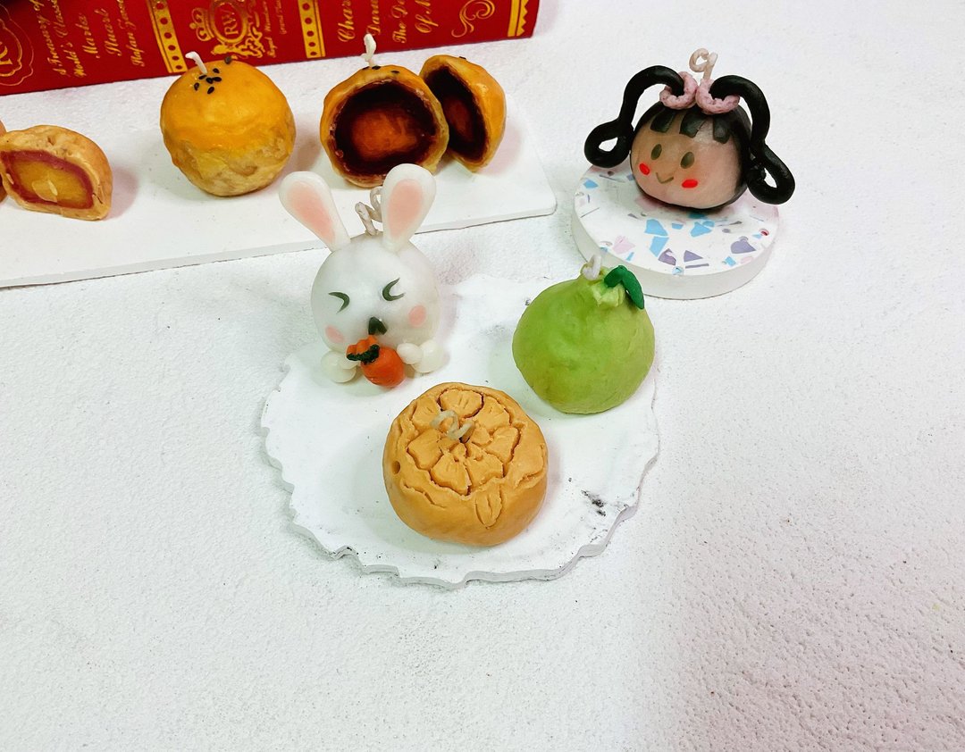 冈山乐购广场【香氛月饼蜡烛捏塑】可带3颗月饼回家 - 蜡烛/香氛 - 蜡 