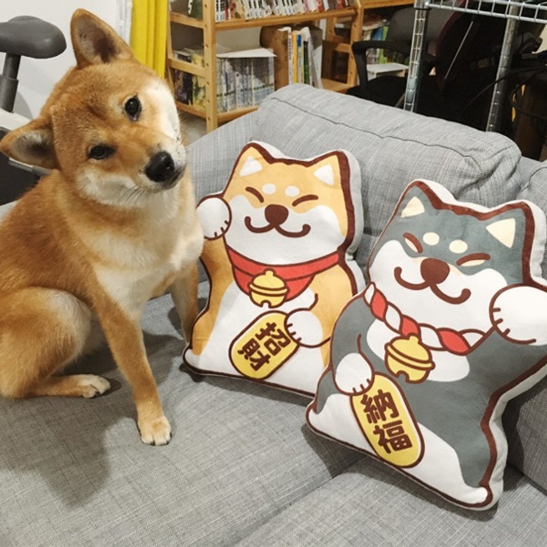 仓屋 招财犬 柴犬靠垫 - 枕头/抱枕 - 棉 