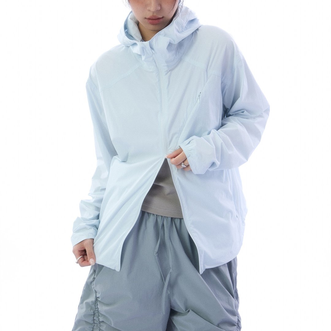 原纱UPF50+ 轻薄透气凉感便携防晒服 防紫外皮肤衣 - 男装外套 - 其他材质 蓝色