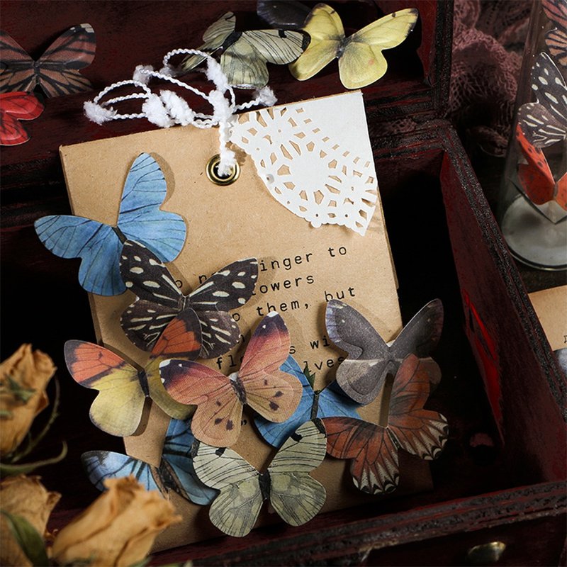 InfeelMe暖空录刻手记素材包凹凸工艺立体感复古手帐装饰100枚入 - 便条纸/标签贴 - 纸 