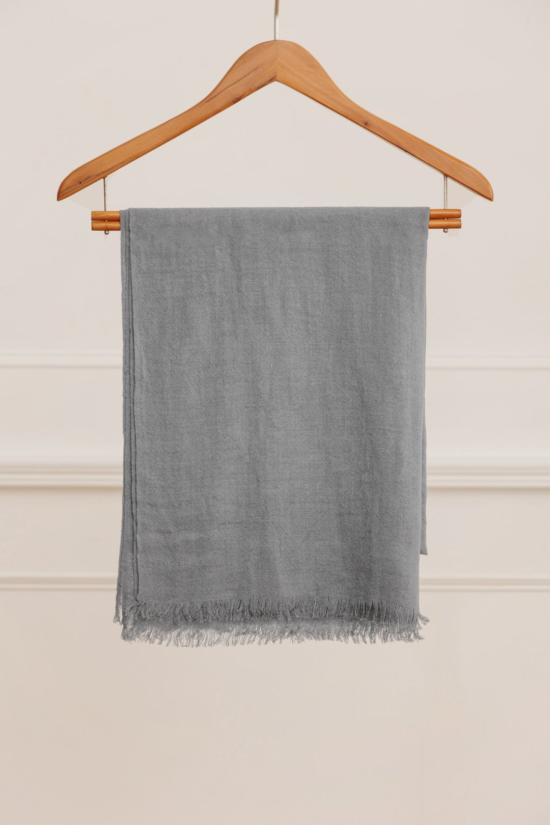 CASHMERE 精薄超高支纱喀什米尔披肩 | MID GREY | - 围巾/披肩 - 羊毛 灰色