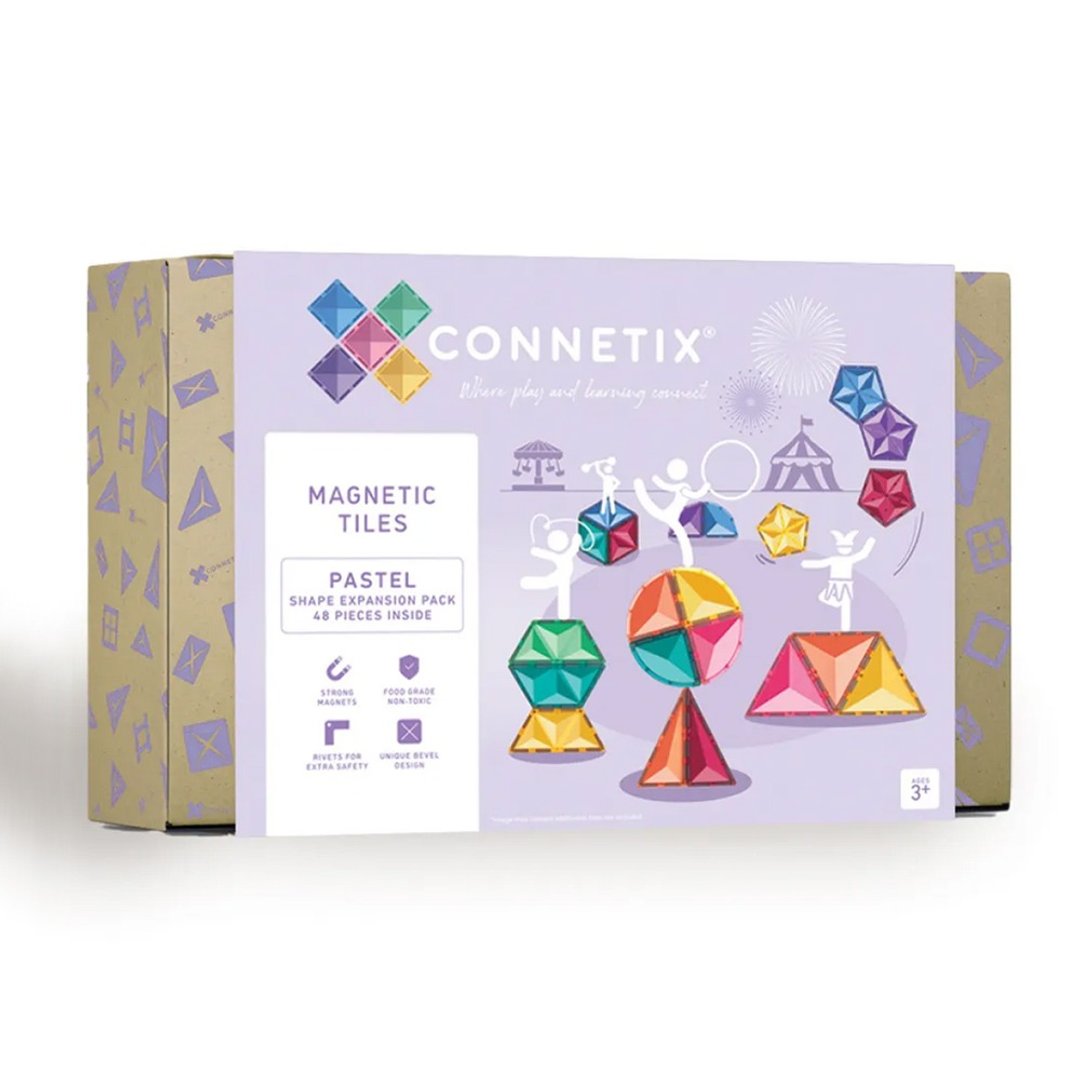 澳洲Connetix粉彩磁力积木-形状扩充组(48pc) 儿童玩具 - 玩具/玩偶 - 塑料 