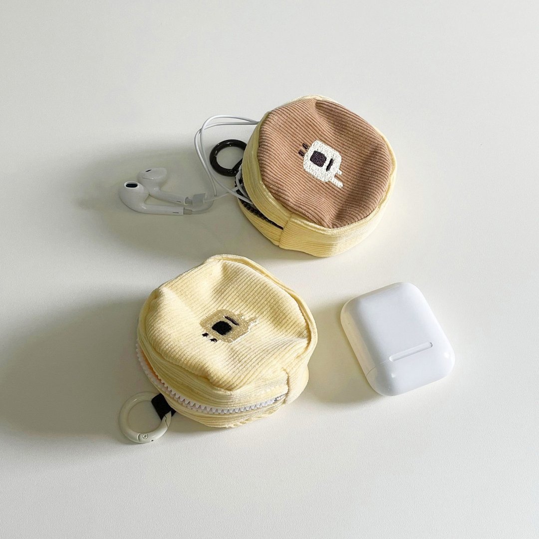 卷黄油耳机袋耳机存放 airpods 盒 - 耳机收纳 - 棉 