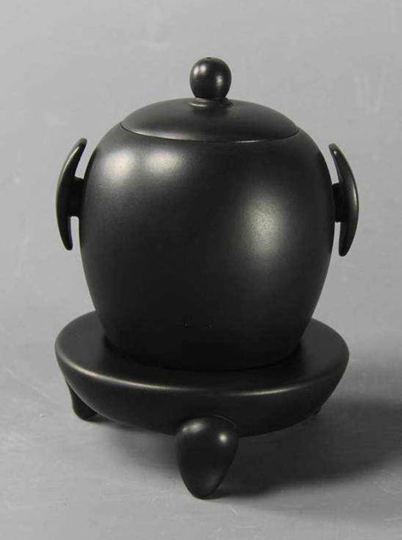 夹炭黑陶底流式圆满壶组 - 茶具/茶杯 - 陶 