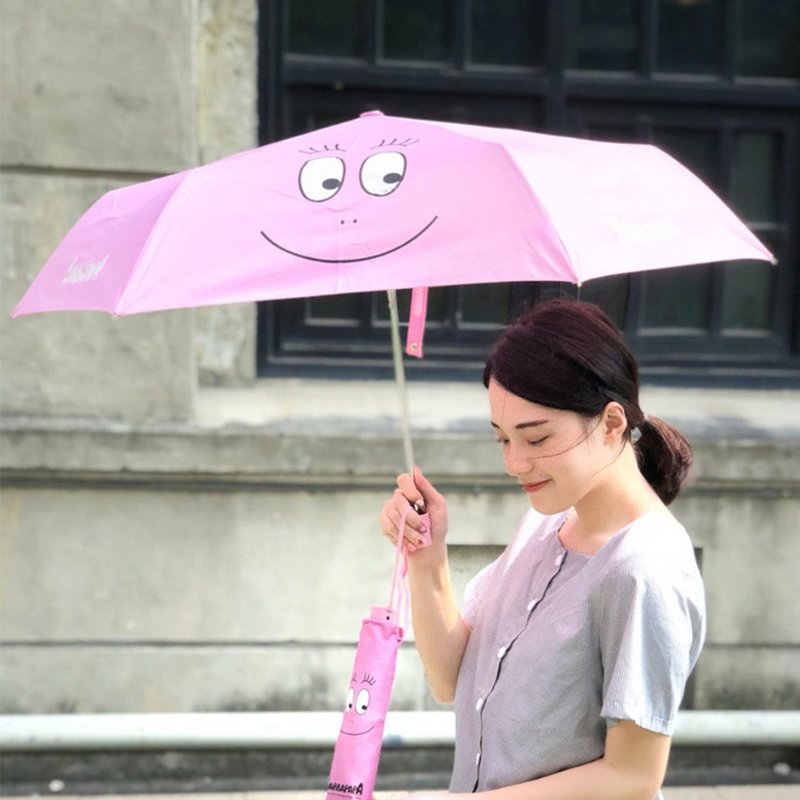 BARBAPAPA 泡泡先生 - 晴雨两用 超轻巧折叠自动伞 雨伞 折伞 - 雨伞/雨衣 - 其他金属 粉红色