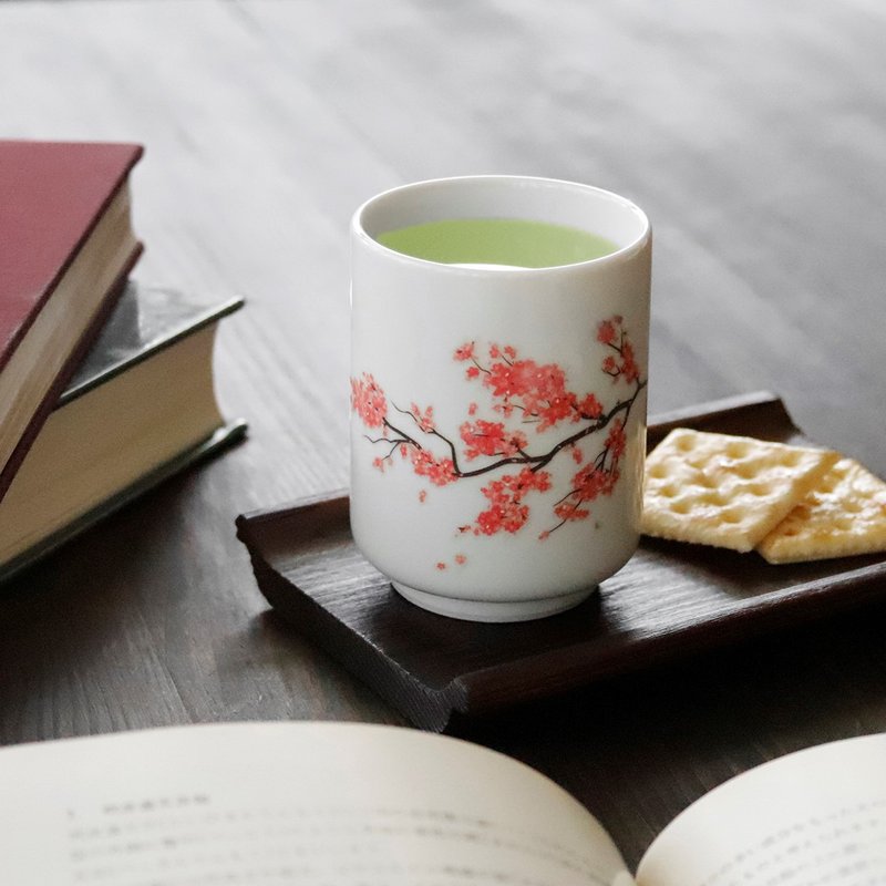 Cherry blossom teacup - 茶具/茶杯 - 瓷 白色