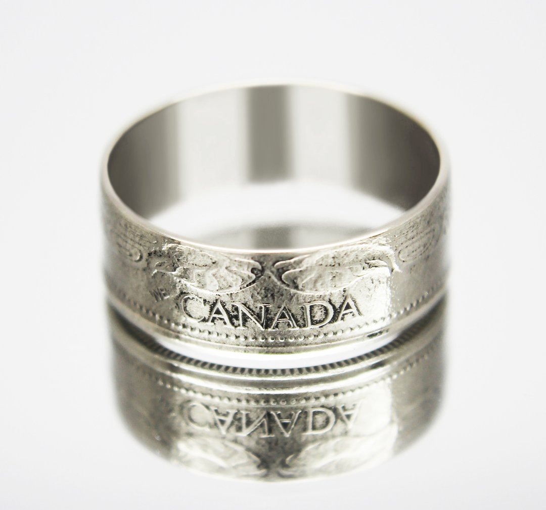 Canada Coin Ring 25 cents 2000 Family coin rings for men coin rings for women - 戒指 - 其他金属 