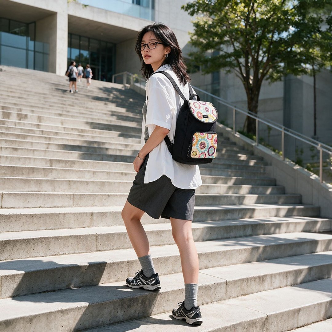 Solis城市系列休闲女小背包-澎湖花火 - 后背包/双肩包 - 其他材质 