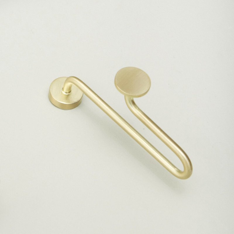 【Hübsch】－991513 黄铜色金属线条造型挂钩 挂勾 衣帽架 - 衣架/挂勾 - 其他金属 金色