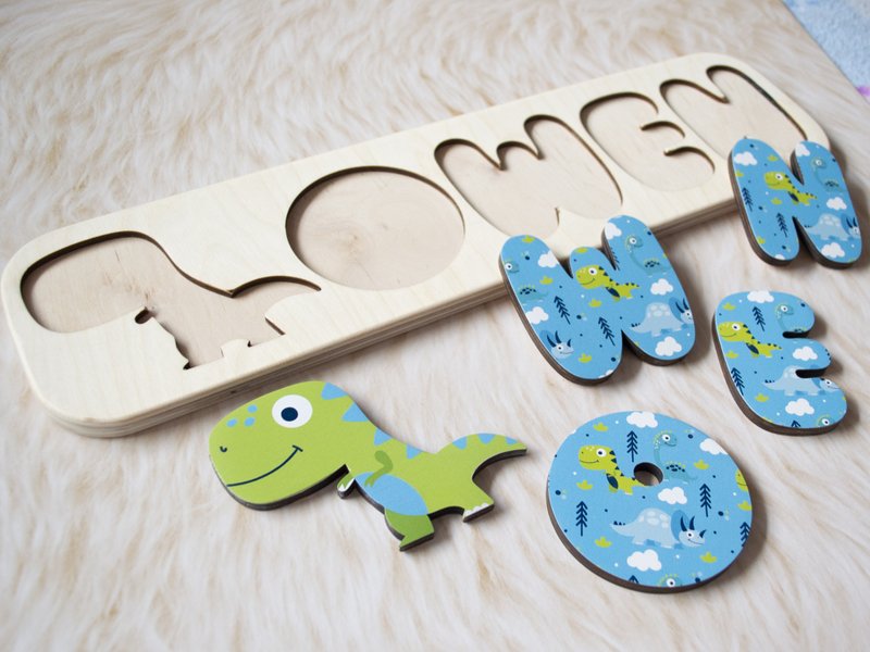 Gift for Kids, Baby Name Puzzle, Personalized Puzzle, Custom - 玩具/玩偶 - 木头 多色