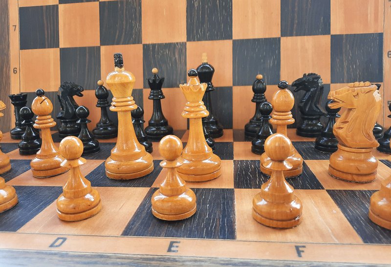 特级西洋棋套装 1950 年代苏联 – 老苏联加权锦标赛西洋棋套装 - 桌游/玩具 - 木头 