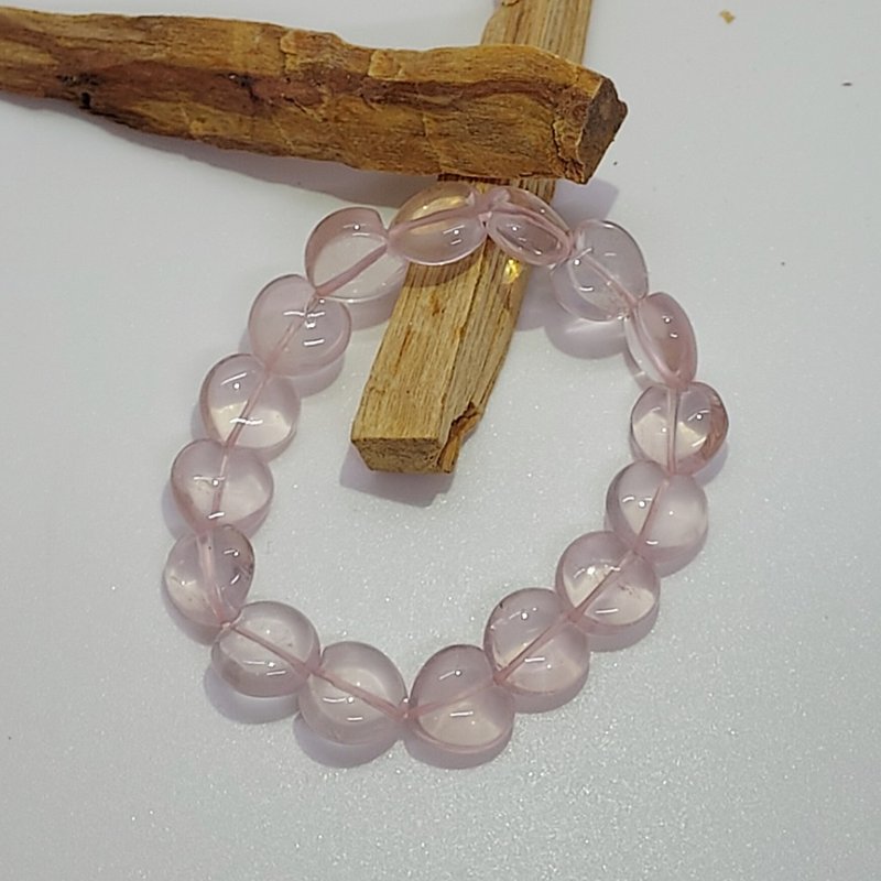 冰种粉晶心形手錬 - 改善人缘 增加姻缘 - 手链/手环 - 水晶 