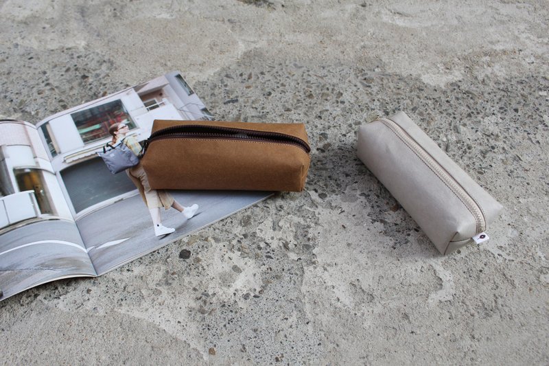 经典方体笔袋 - 胖 胖 - 铅笔盒/笔袋 - 纸 咖啡色