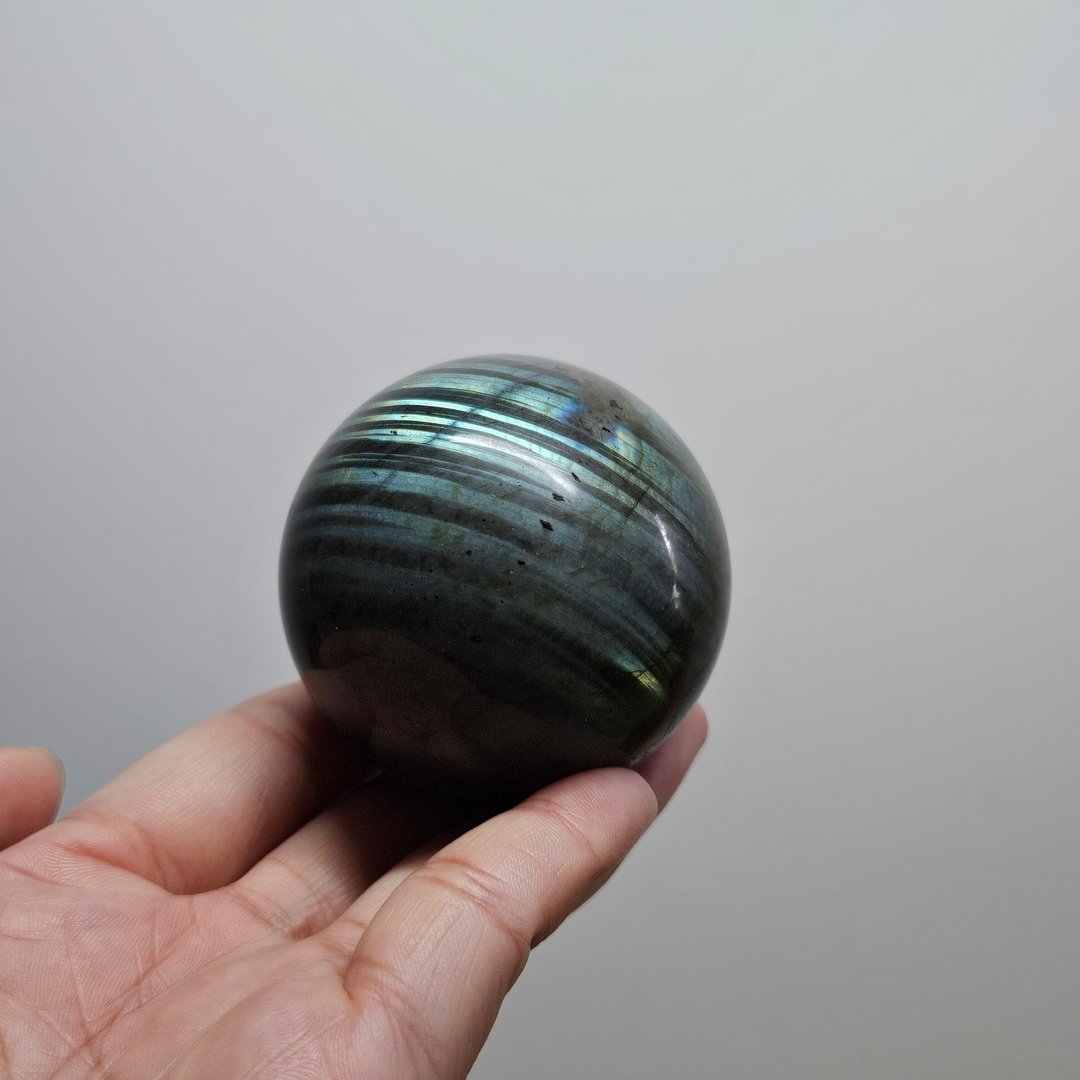 拉长石球 - 802 - 摆饰 - 水晶 黑色