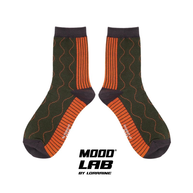 MOODLABBYLORRAINE | OLIVE MA -1 袜子 - 袜子 - 棉．麻 绿色