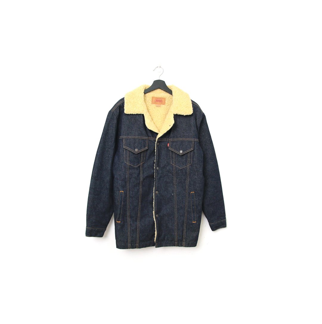 Back to Green-品牌外套 Levi's牛仔绒毛外套j-01/vintage jacket - 男装外套 - 棉．麻 