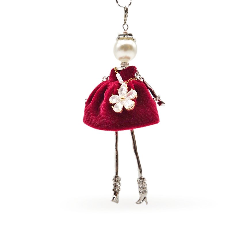 手工着衣吊饰【独一无二】项链吊坠/包包挂饰/手机吊饰 #1533 - 吊饰 - 其他金属 多色