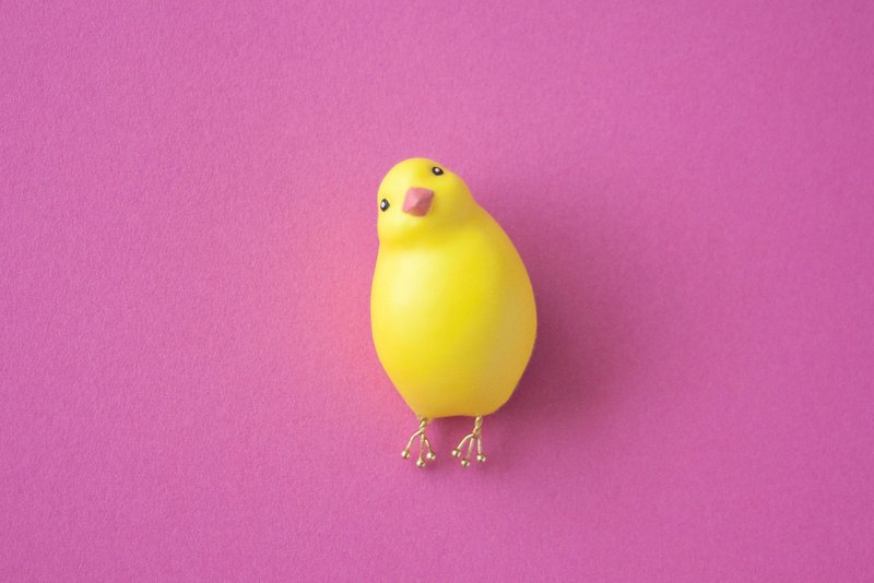 Kasige Canary Brooch - 胸针 - 塑料 黄色