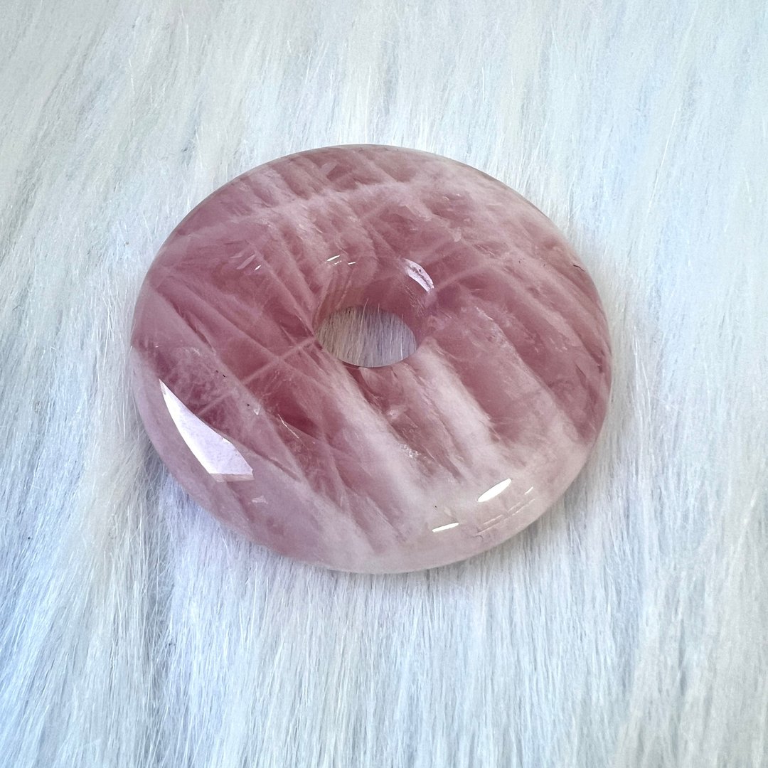 粉晶平安扣 | 水晶 | 水晶摆件 - 摆饰 - 水晶 粉红色