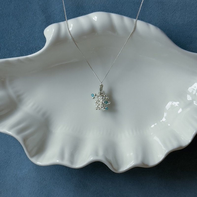 Coral Petite Basic Necklace (Sterling Silver) - 项链 - 其他金属 蓝色