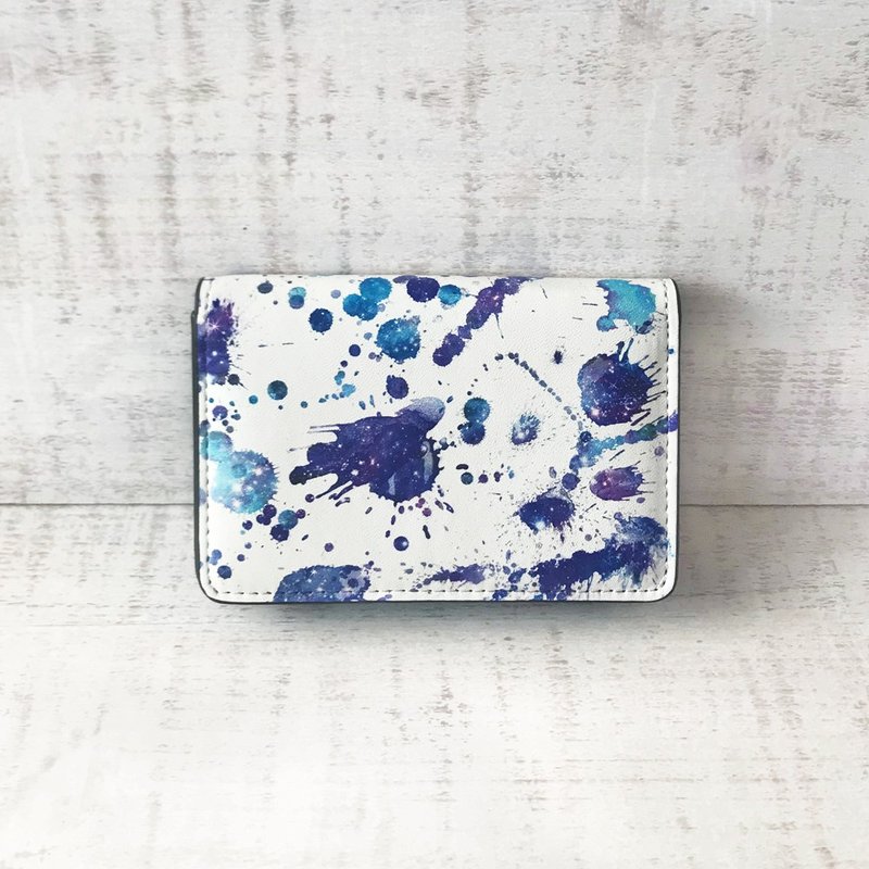 Card Case GALAXY Splash / Business Card Holder / Office Worker / Universe / - 名片夹/名片盒 - 人造皮革 白色