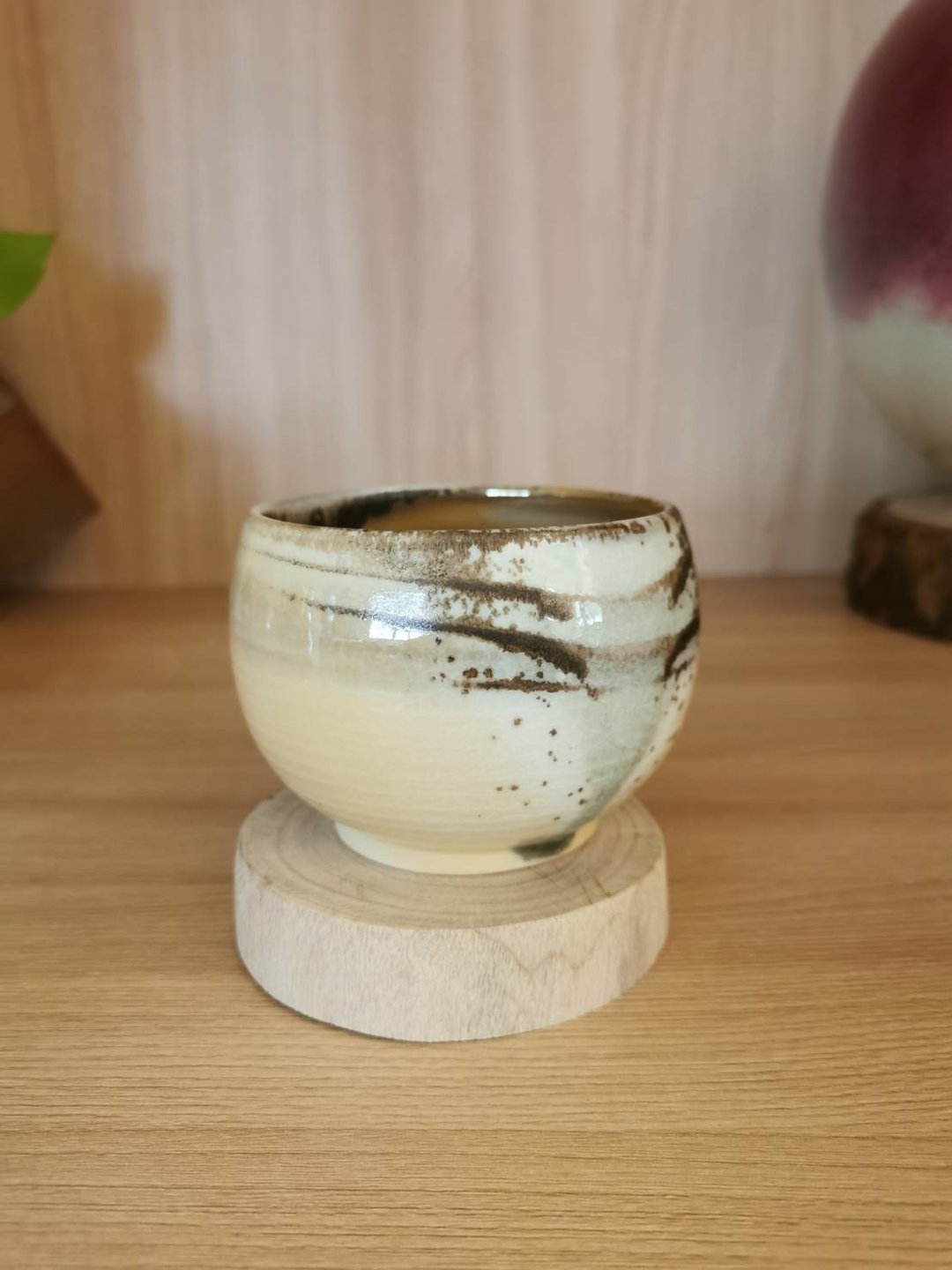 柴烧自然活灰混土柴烧杯 - 茶具/茶杯 - 陶 