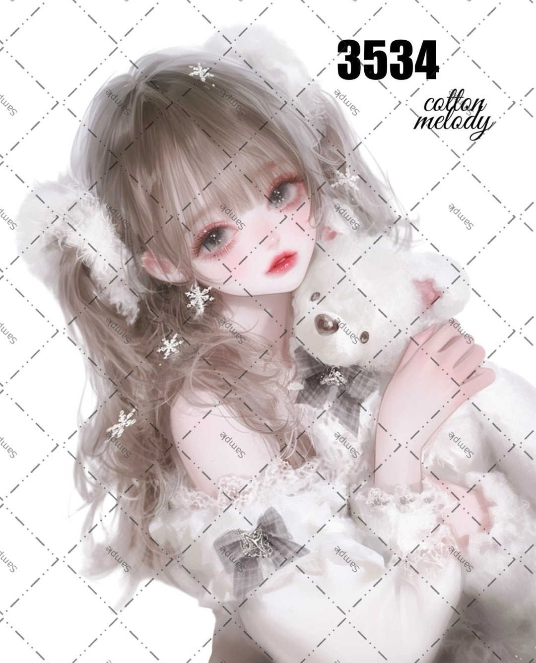 original sticker no.3534 人物贴纸 原创贴纸 原创人物贴纸 装饰贴纸 cotton melody - 贴纸 - 纸 