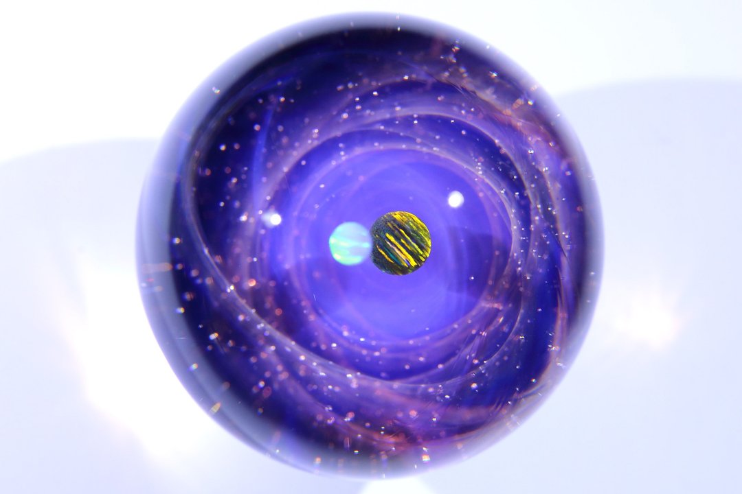 41mm 宇宙玻璃球摆设 no.M102 - 摆饰 - 玻璃 紫色