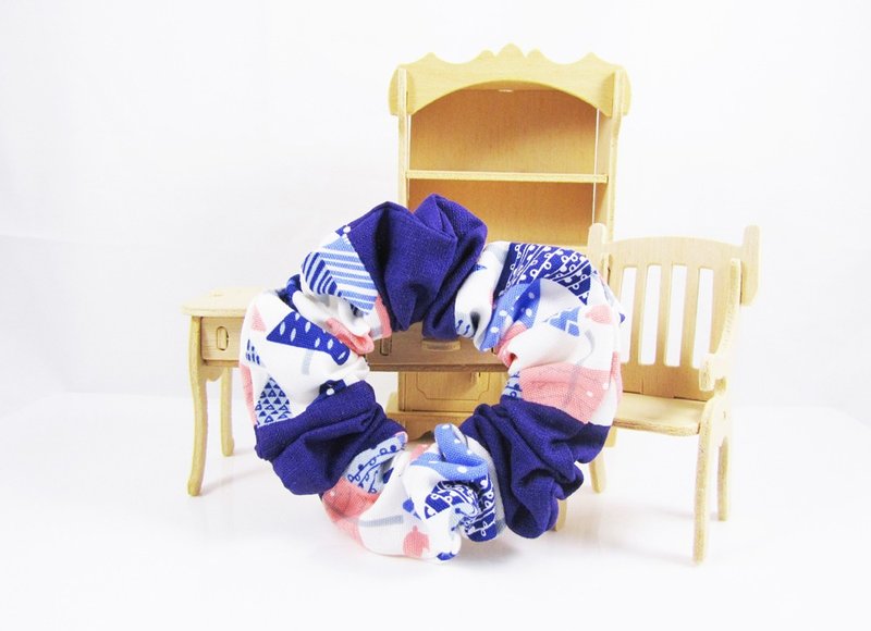 手工拼接大肠圈/发圈/发束 - 魔幻之森 - 发饰 - 棉．麻 紫色