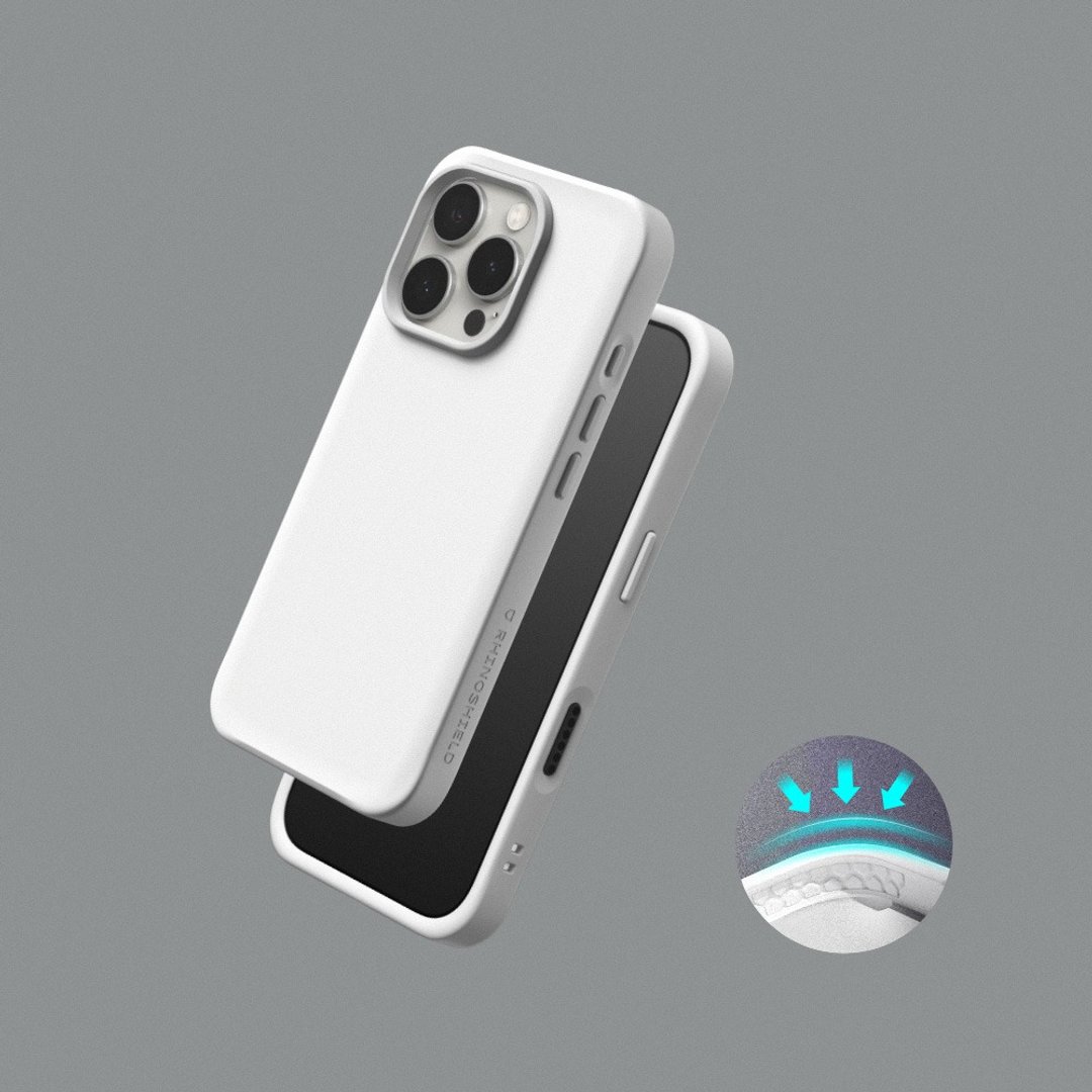 SolidX 强化吸震缓冲手机壳/经典白 for iPhone 15/16系列 - 手机壳/手机套 - 塑料 