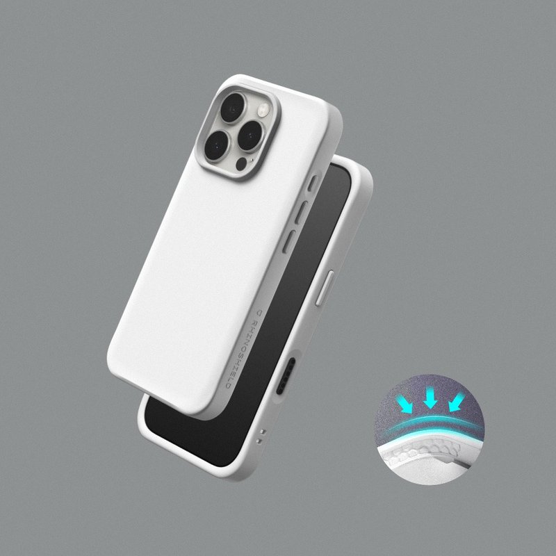 SolidX 强化吸震缓冲手机壳/经典白 for iPhone 15/16系列 - 手机壳/手机套 - 塑料 