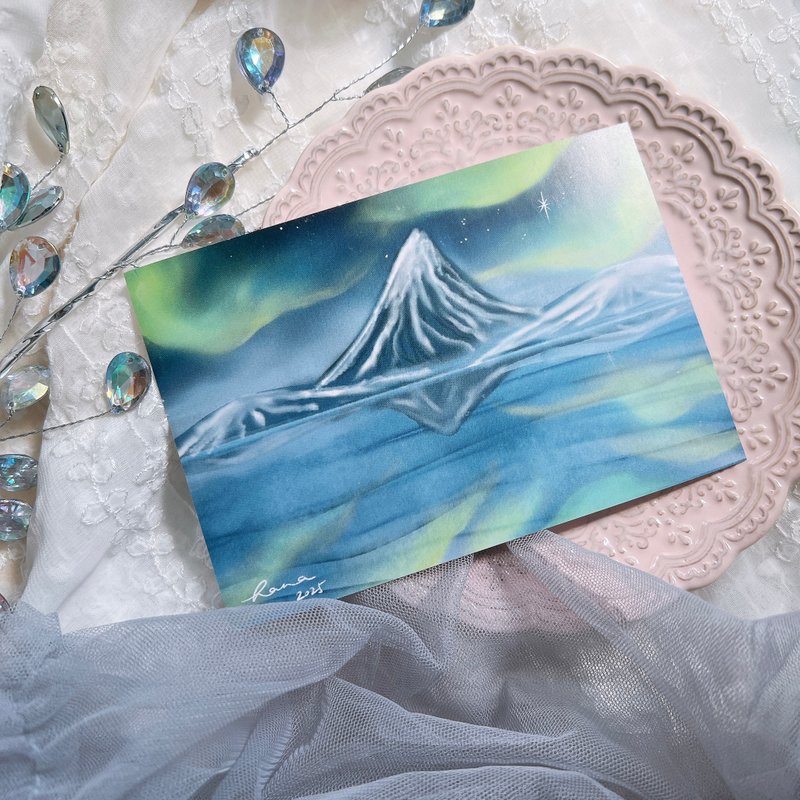 冰岛之四季 明信片 极光 旅行 文具 冰川 星空 原创 风景 - 卡片/明信片 - 纸 多色