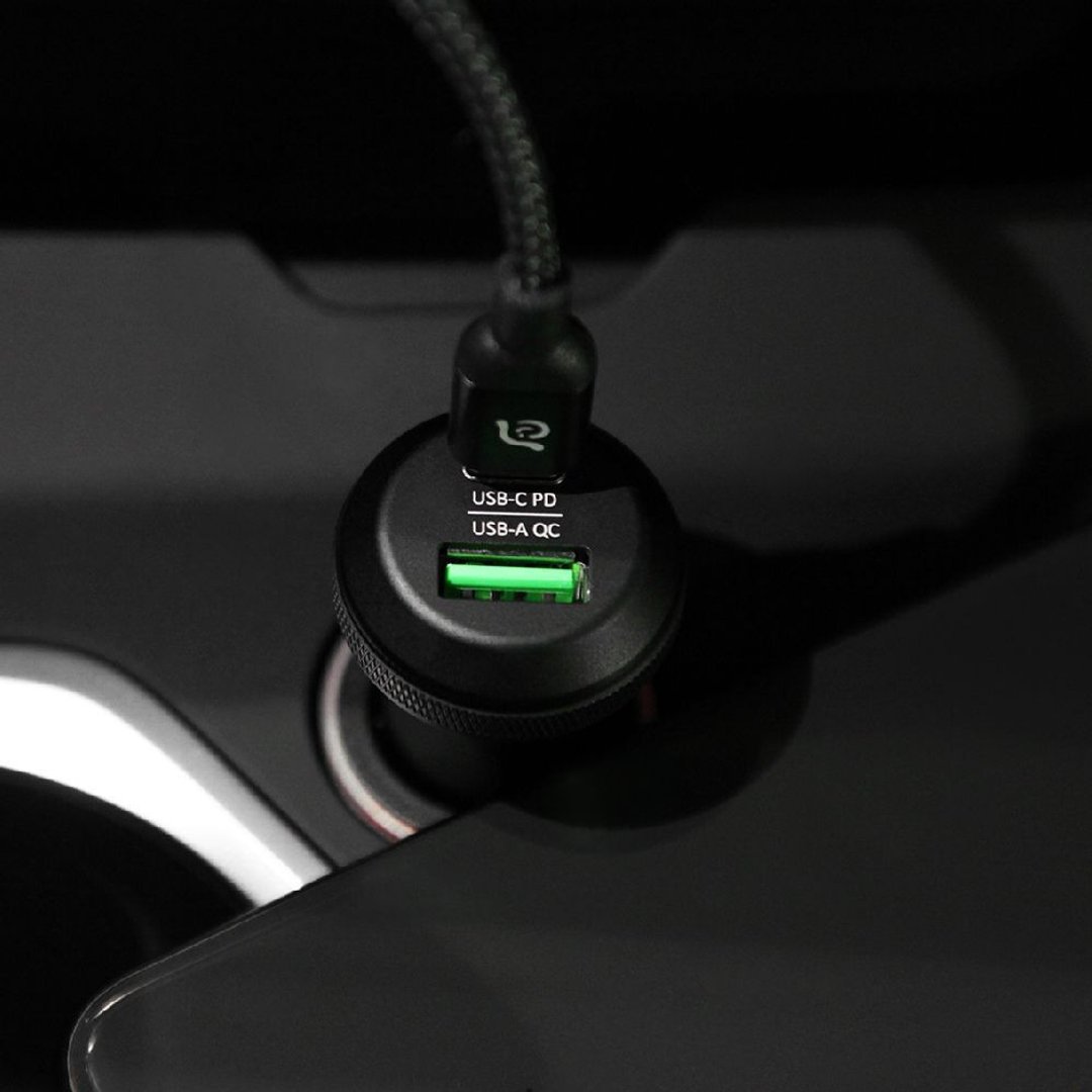 ADAM OMNIA C1 36W极速车充+USB-C to Lightning C120B快充传输线 - 充电宝/传输线 - 其他材质 黑色