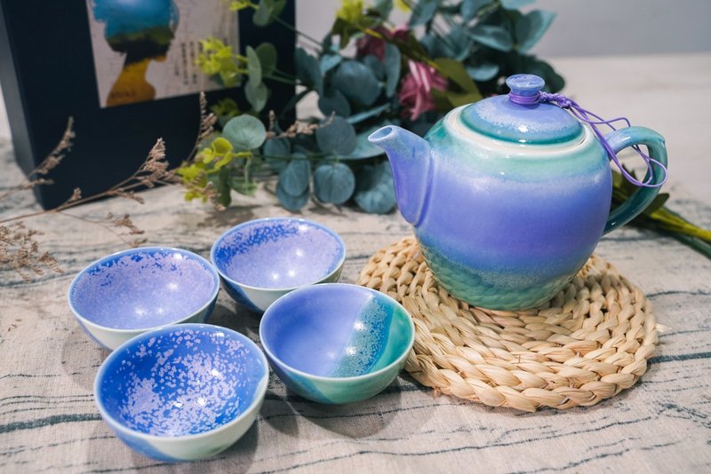 茶壶杯组(一壶四杯)・薰衣草系列/送礼包装/小卡代写 - 茶具/茶杯 - 瓷 