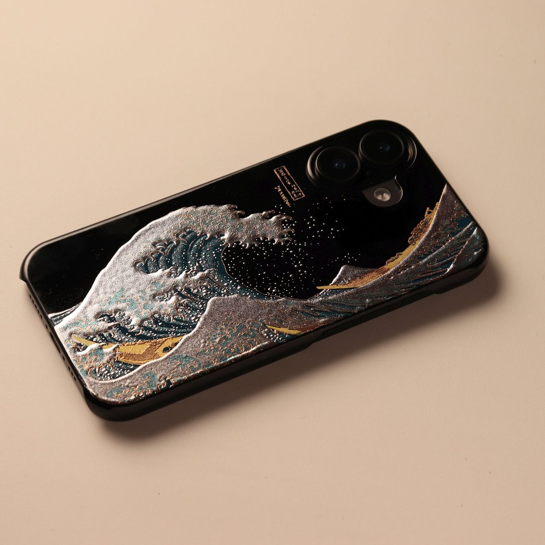 莳绘 iPhone 保护壳 iPhone17 系列 / iPhone Air 高起伏莳绘 浪里富士 葛饰北斋 富岳三十六景 山中漆器 - 手机壳/手机套 - 其他材质 