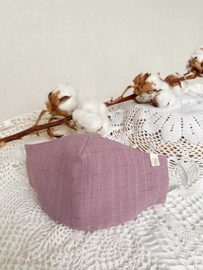 Mask Adult Size L - 口罩 - 棉．麻 紫色