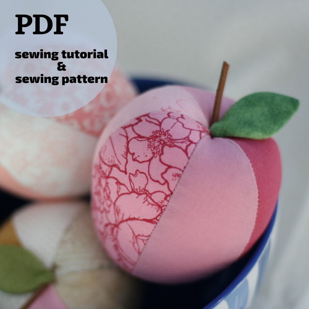 PDF Apple Fruit Needle Holder Decor Sewing Pattern &amp; Tutorial - 手工艺教程/工具书 - 其他材质 