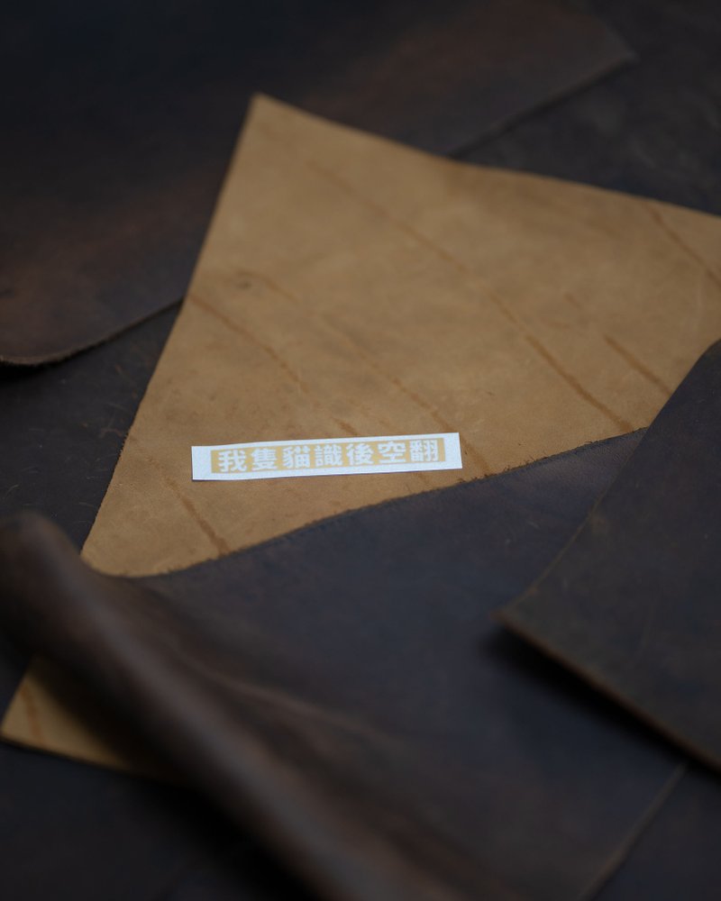 我只猫识后空翻 箔色转印贴 - 贴纸 - 塑料 金色