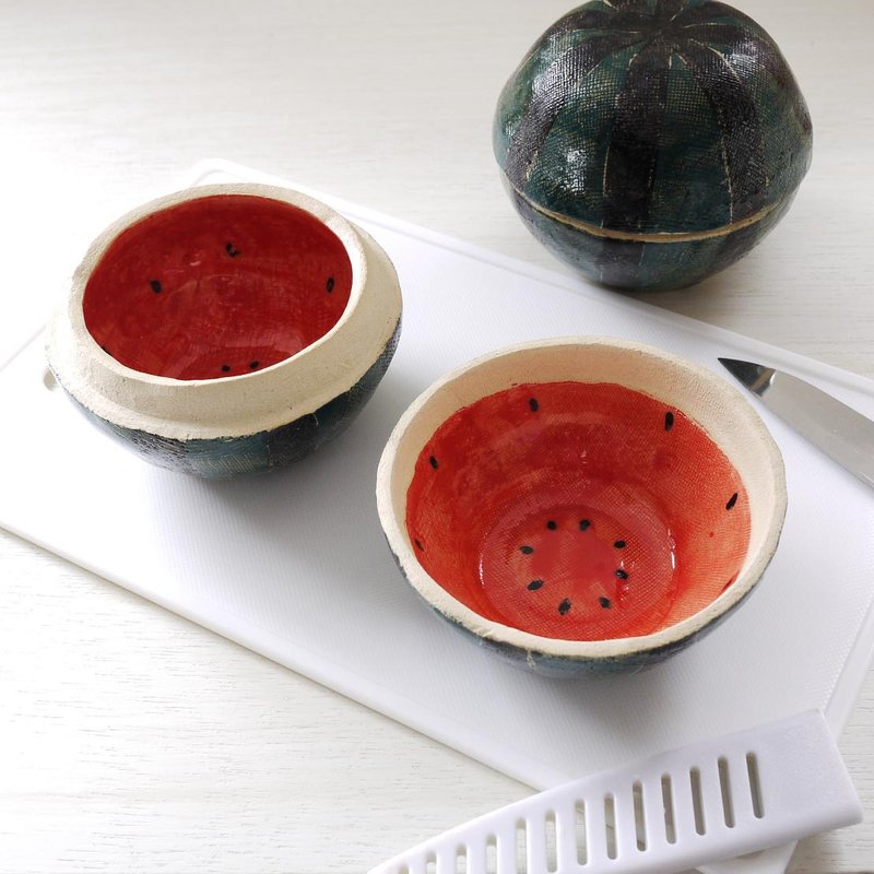 Fruit container [Saijo] - 调味罐/酱料瓶 - 陶 红色