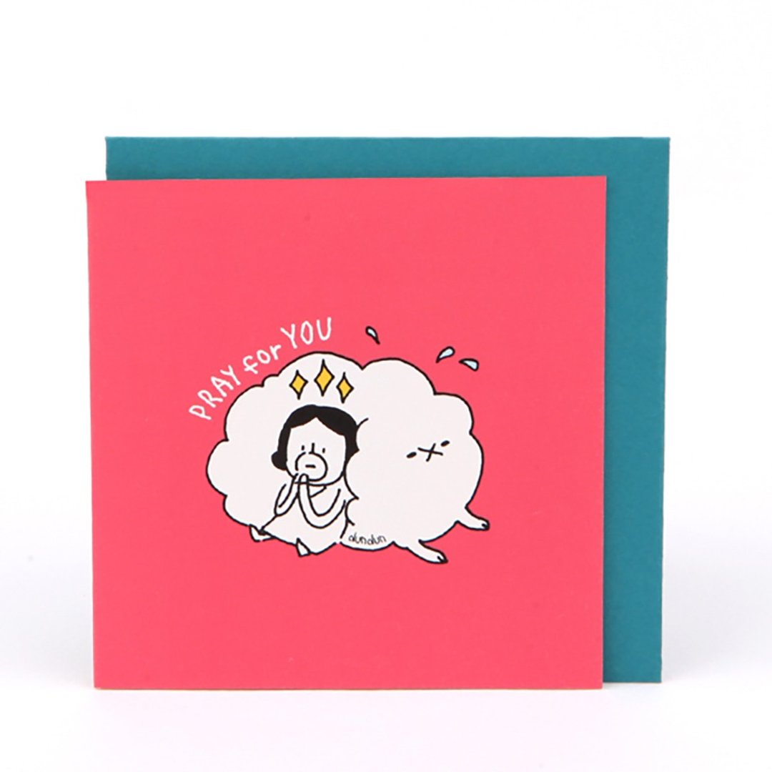 Hello DunDun 啰登登系列 迷你卡片 14.祈祷 - 卡片/明信片 - 纸 