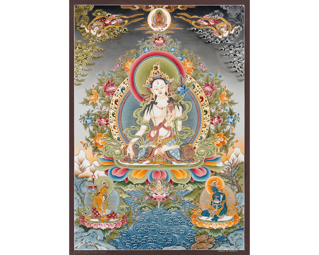 唐卡杰作 白度母 神圣的保护者 - 墙贴/壁贴 - 其他材质 多色