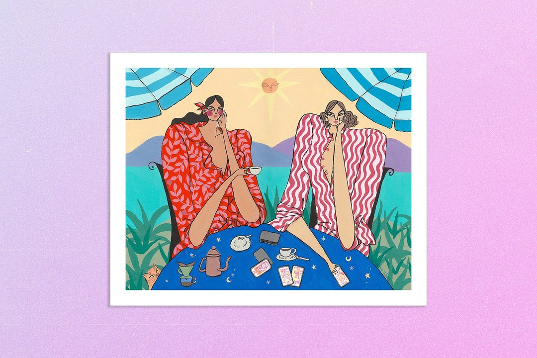 Good News Art Print Poster of an original gouache painting by Ping Hatta - 海报/装饰画/版画 - 纸 