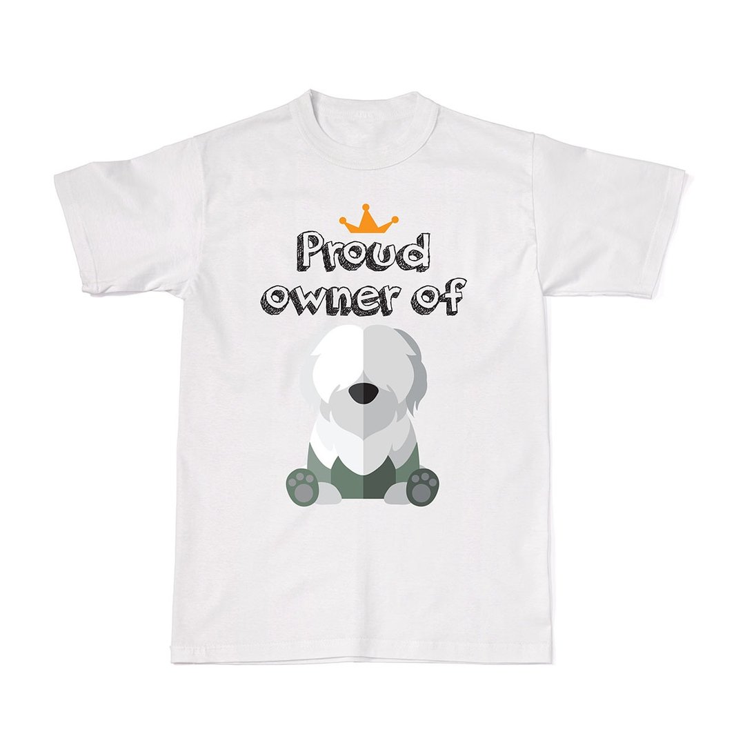 Proud Dog Owners Tees - Old English Sheepdog - 女装 T 恤 - 棉 白色