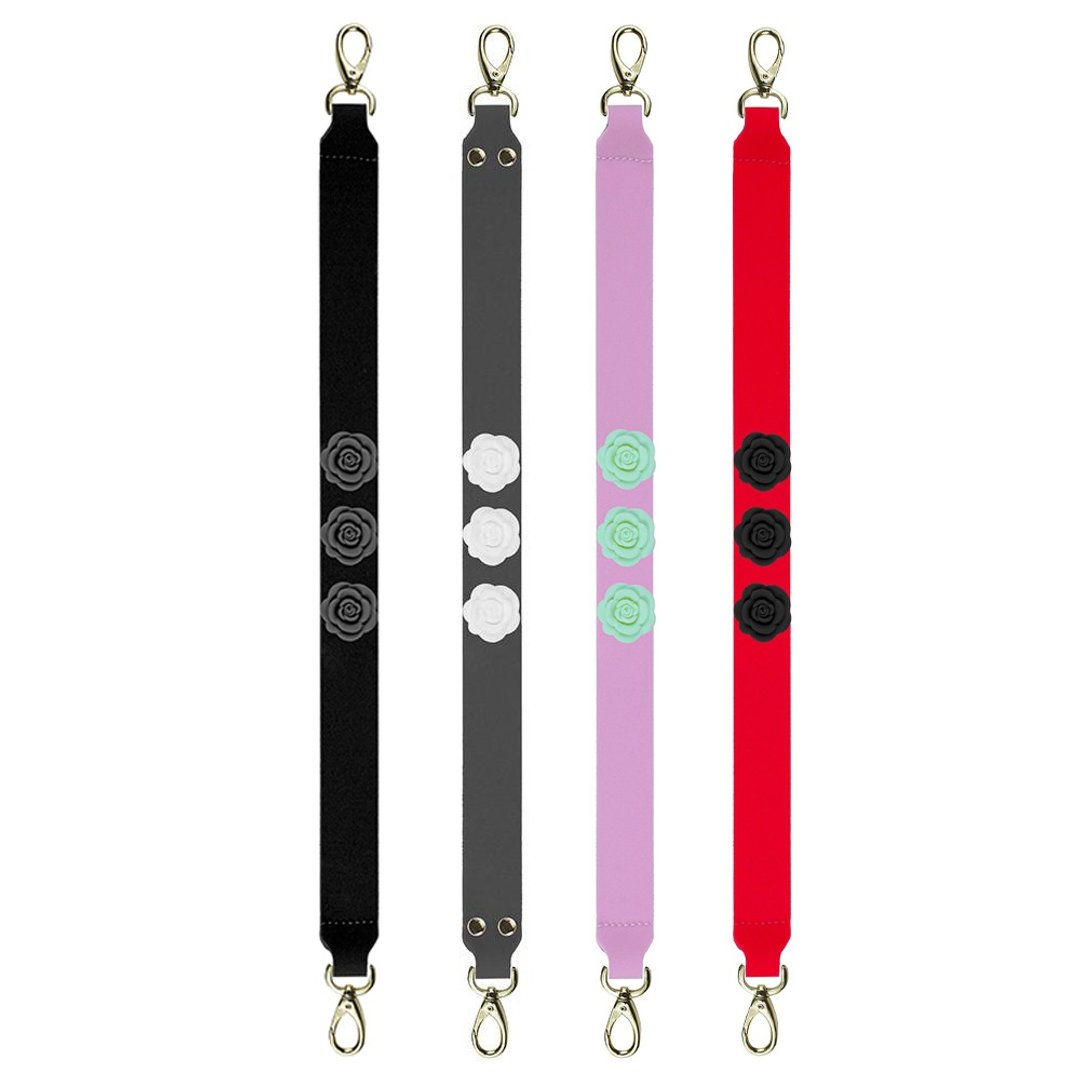 【Candies】580mm Happy 系列硅胶短链 3 朵玫瑰花 粉紫 灰 红 送礼 - 手机配件 - 其他金属 