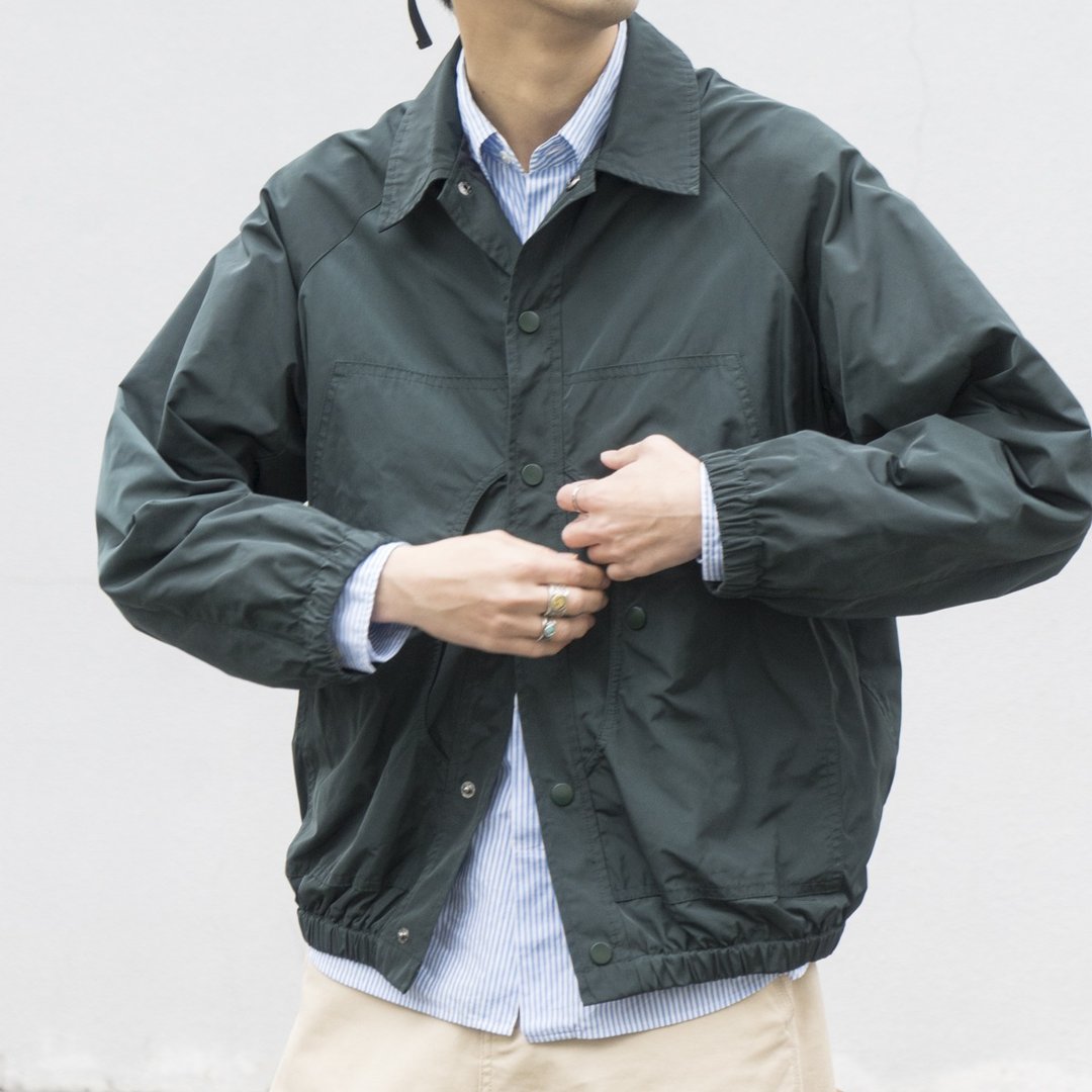 Coach Jacket 春季日系简约休闲教练服夹克 流行多口袋外套 - 男装外套 - 聚酯纤维 绿色