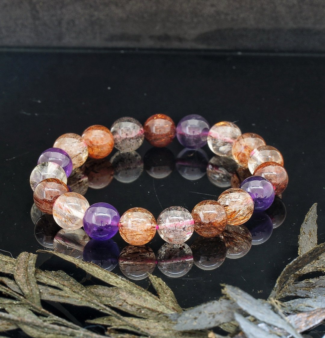 黑加仑超七 10mm 手链 ( Blackcurrant Super 7 10mm Bracelet ) - 手链/手环 - 水晶 